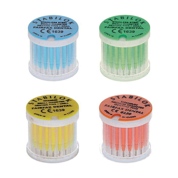 Stift Pin Tooth Stabilok Dental Pins, Standard Kit, 20 Pins & 1 Drill – AVACO DENTAL CANADA