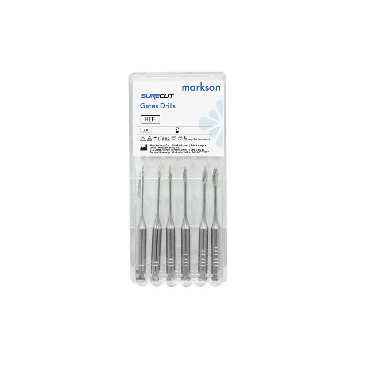 Markson, SureCut Gates Drills, 6/pack – AVACO DENTAL CANADA